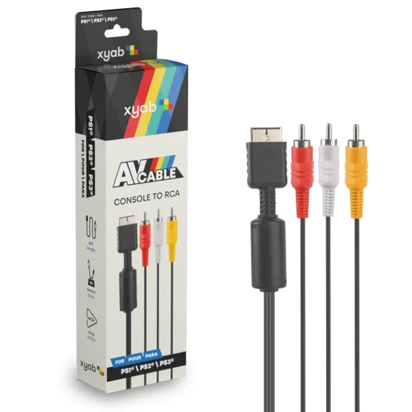 AV Cable for Sony PlayStation 1 2 and 3