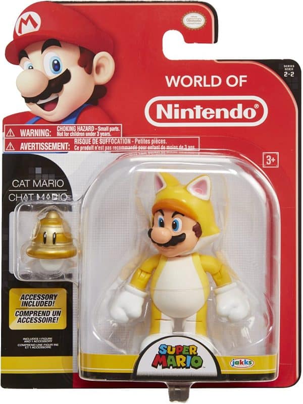 World of Nintendo Cat Mario 2-2 4in Figure