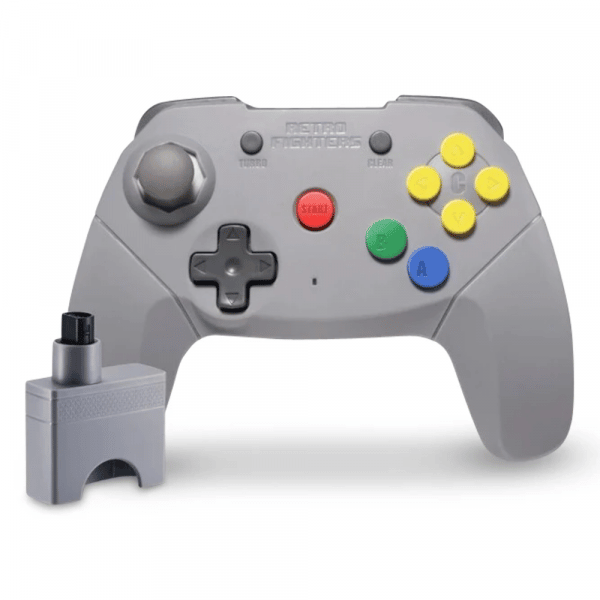 Gray Wireless Brawler 64 Gamepad [Retro Fighters]