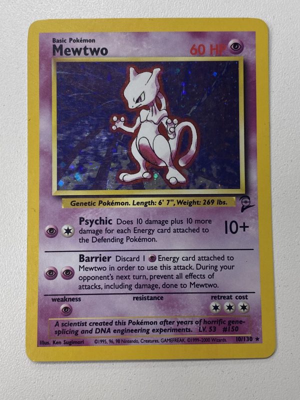 Mewtwo 10/130 Holographic Base Set 2 Card