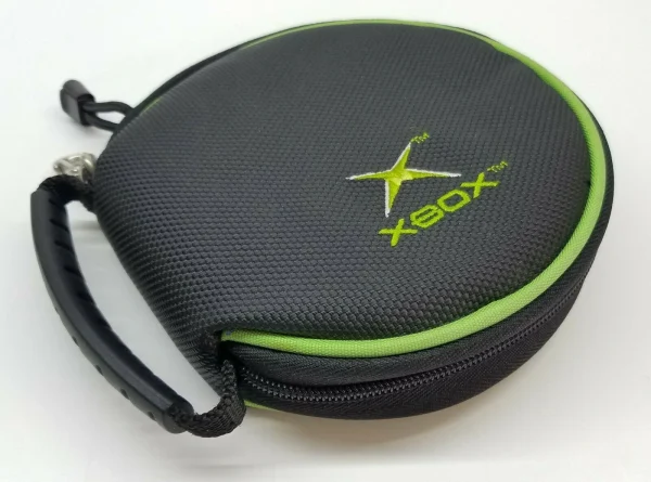 Round Microsoft Original Xbox Game Storage Carrying Case Padded Holds 12-Discs