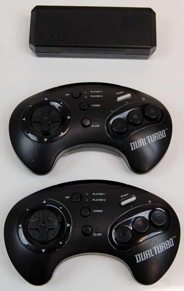 Akklaim Dual Turbo Infrared Wireless Sega Genesis Controller Set w/ Reciever [Set of 2 Controllers]