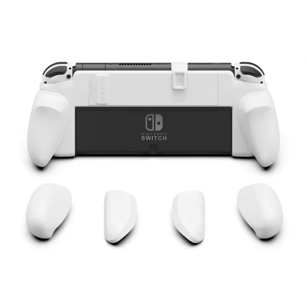 Skull & Co Neo Grip [White for Original Switch, Not OLED or Lite] + Extra Grips