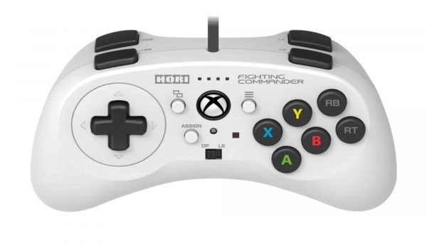 White Hori Fighting Commander Wired Controller [Xbox One / Xbox 360 /PC]