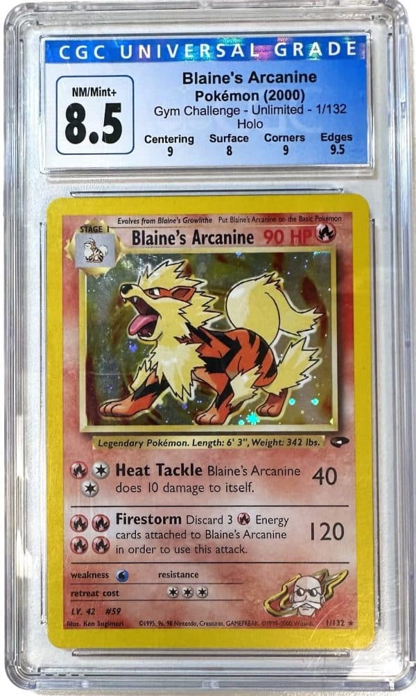 Blaines Arcanine - Gym Challenge [1/132] Holo [CGC 8.5]
