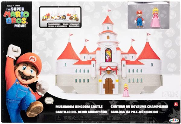 Mushroom Kingdom Castle Playset + Mario and Princess Peach Figures [Super Mario Bros Movie]