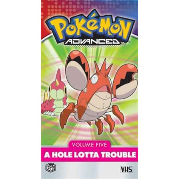 Pokemon Advanced Volume Five A Hole Lotta Trouble VHS