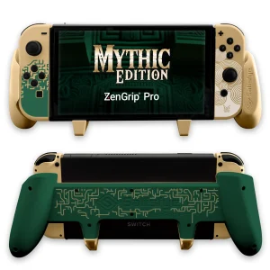 Green with Gold Legend of Zelda Grip by Satisfye for Nintendo Switch / Switch OLED