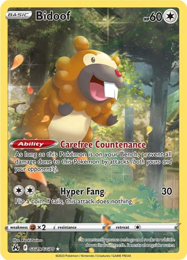 Bidoof - Crown Zenith Galarian Gallery [GG29/GG70] Full Art