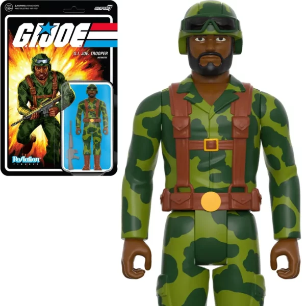GI Joe Trooper Infantry ReAction Figure [Green Camo with M16]
