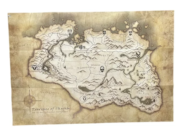 Elder Scrolls V Skyrim Special Edition Map [Heavy Cardstock/Paper]