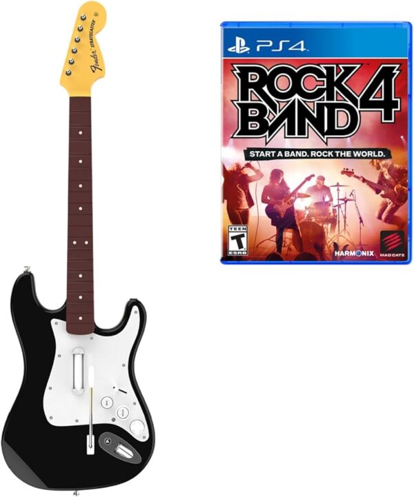 Rock Band 4 Guitar Bundle [Harmonix Guitar 91261 and Game Included] [Guitar Color Random]