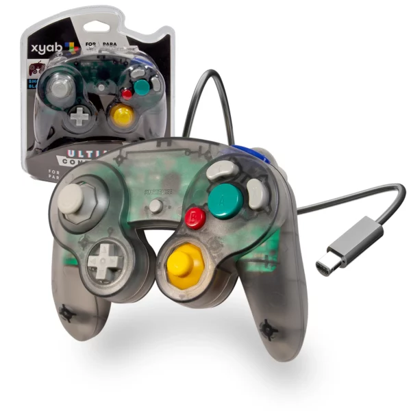 Smoke Black Nintendo Gamecube Wired Ultimate Controller [XYAB]